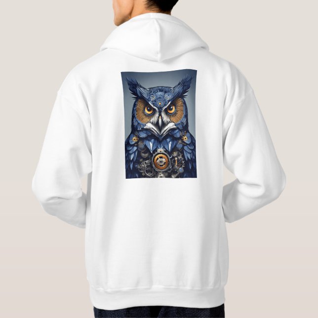 Wisdom Woven : Owl Portrait T-Shirt Sweat - shirt  (Dos)