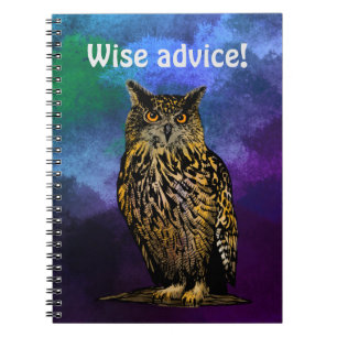 Wise advice Owl Notebook