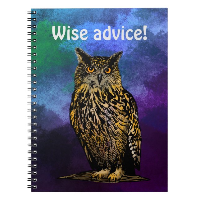 Wise advice Owl Notebook (Front)