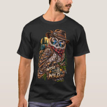 Wise and Wild Owl Hiker Graphic T-Shirt