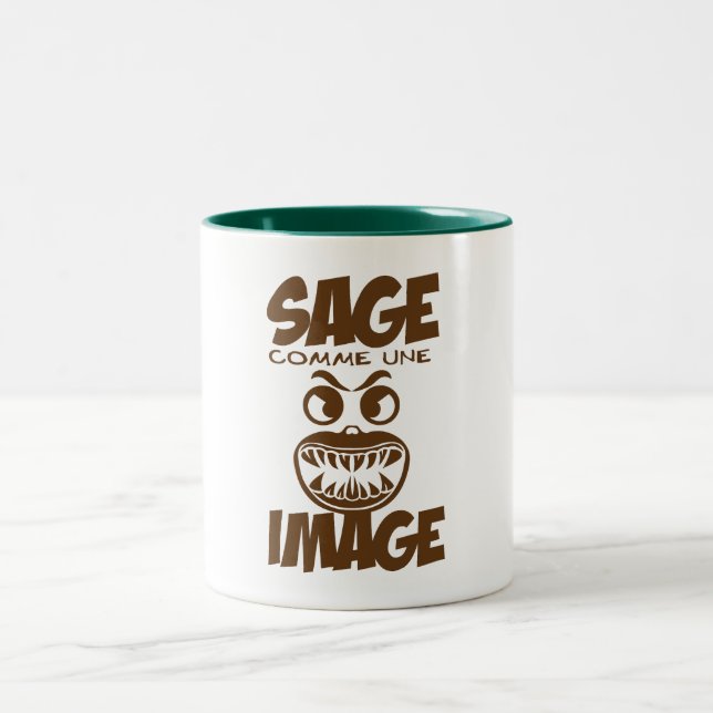 wise as image citation meconte grognon humor Two-Tone coffee mug (Center)