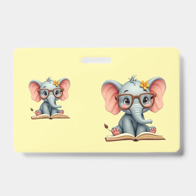 Wise Baby Elephant Badge (Front)