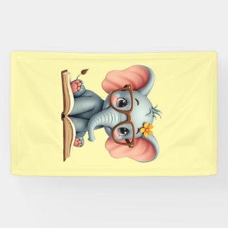 Wise Baby Elephant Banner