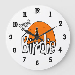 Wise birdie large clock