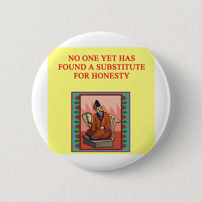 wise chinese proverb 2 inch round button (Front)