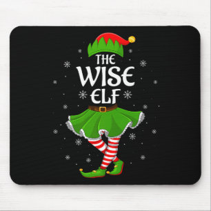 Wise Elf Christmas Family Girls Women Elf Squad Xm Mouse Pad