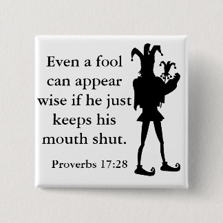 Wise Fool 2 Inch Square Button