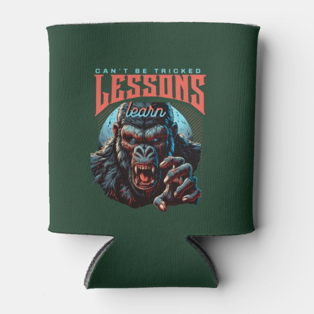 Wise Gorilla Lessons Learn Foam Cup Holder  Can Cooler (Front)