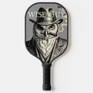 WISE GUY (cream/white typography) Pickleball Paddle