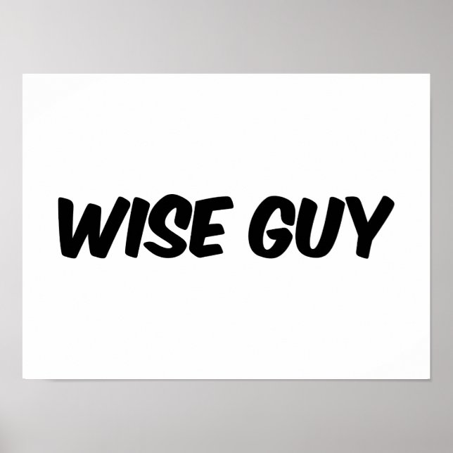 Wise Guy Text Logo Poster (Front)