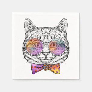 Wise Kitty Kat Napkin