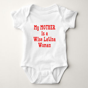 Wise Latina Mom (Red) Baby Bodysuit