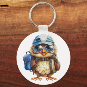 Wise Little Traveller - Kid Owl with backpack Keychain