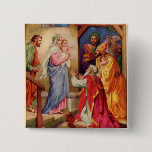 wise men 2 inch square button