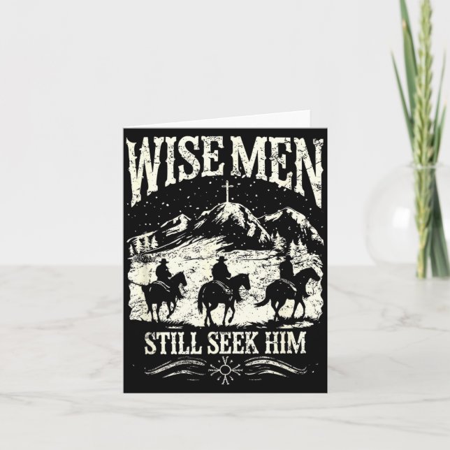 Wise Men Still Seek Him Christian Christmas Jesus  Card (Front)