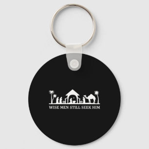 Wise men still seek him christian christmas jesus keychain