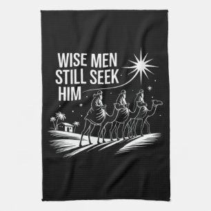 Wise Men Still Seek Him Christian Christmas Jesus Kitchen Towel