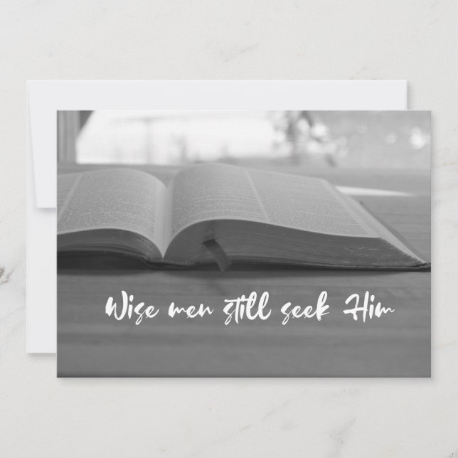 Wise Men Still Seek Him Christmas Holiday Card (Front)