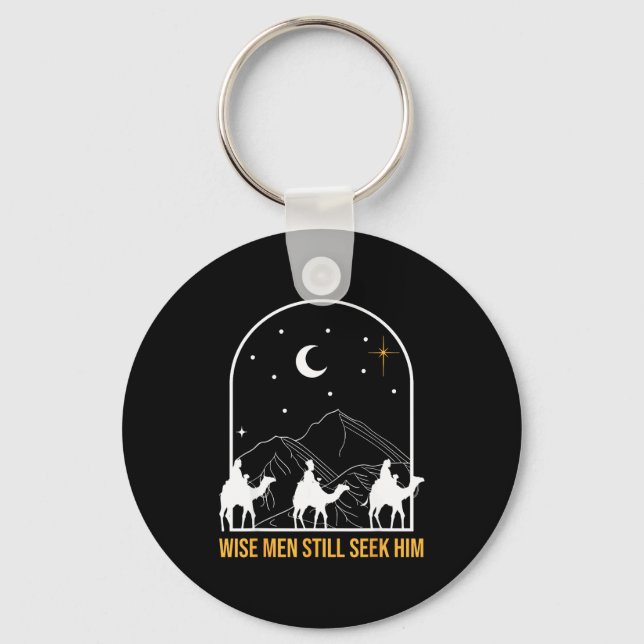 Wise Men Still Seek Him Nativity Scene Christian C Keychain (Front)