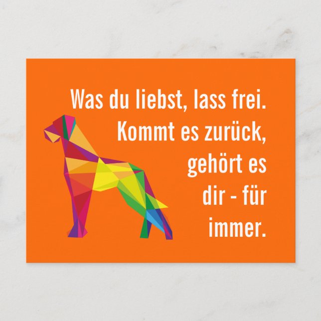 Wise modern Great Dane Postcard (Front)