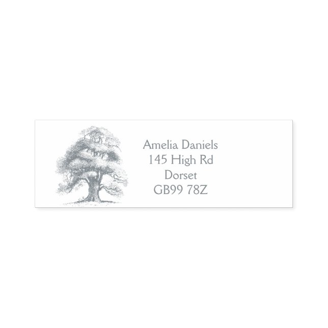 Wise Old Oak Return Address Rubber Stamp (Design)