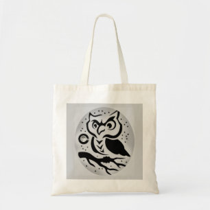 WISE OLD OWL GROCERY TOTE BAG