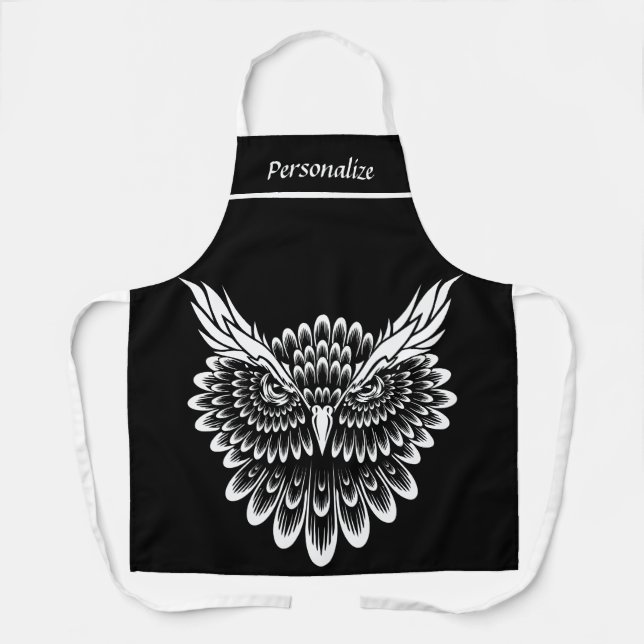 Wise Old Owl Wisdom Personalized  Apron (Front)