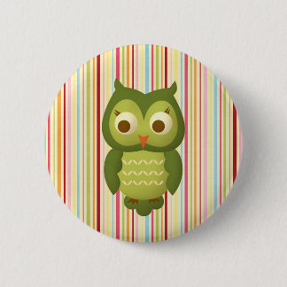Wise Owl 2 Inch Round Button