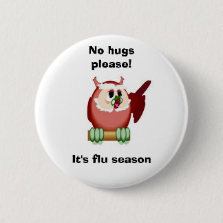 Wise Owl 2 Inch Round Button