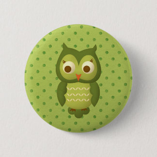 Wise Owl 2 Inch Round Button