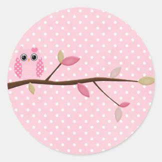 Wise Owl Classic Round Sticker