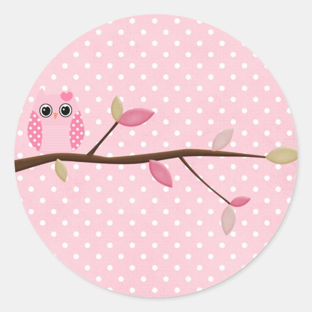 Wise Owl Classic Round Sticker (Front)