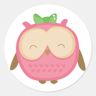 Wise Owl Classic Round Sticker