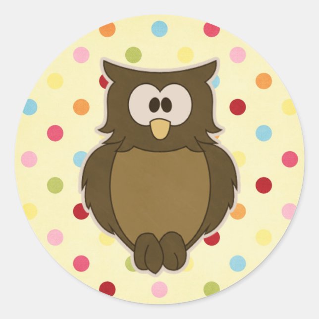 Wise Owl Classic Round Sticker (Front)