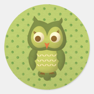 Wise Owl Classic Round Sticker