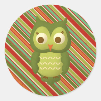Wise Owl Classic Round Sticker