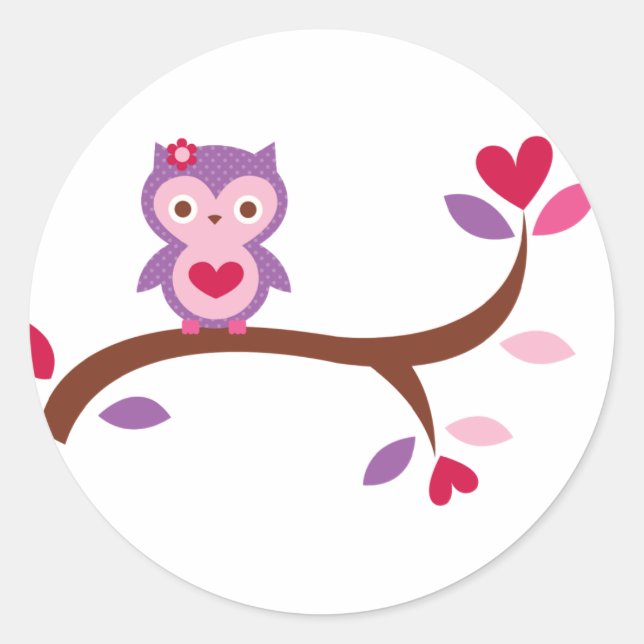 Wise Owl Classic Round Sticker (Front)