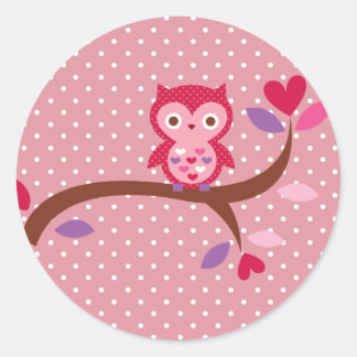 Wise Owl Classic Round Sticker