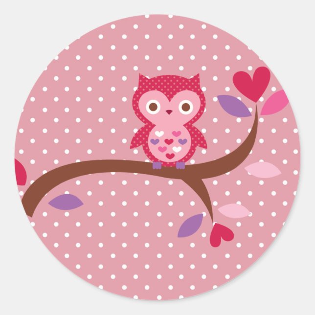 Wise Owl Classic Round Sticker (Front)