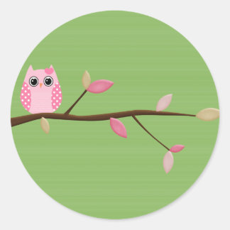 Wise Owl Classic Round Sticker