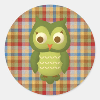 Wise Owl Classic Round Sticker