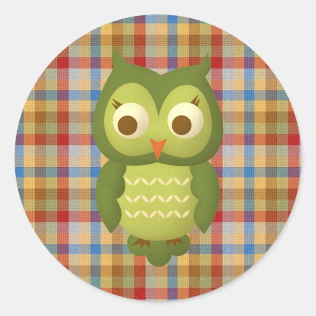Wise Owl Classic Round Sticker (Front)