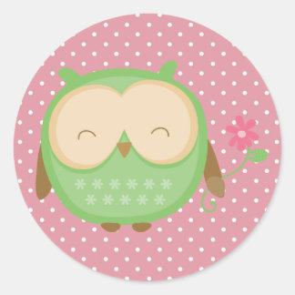 Wise Owl Classic Round Sticker