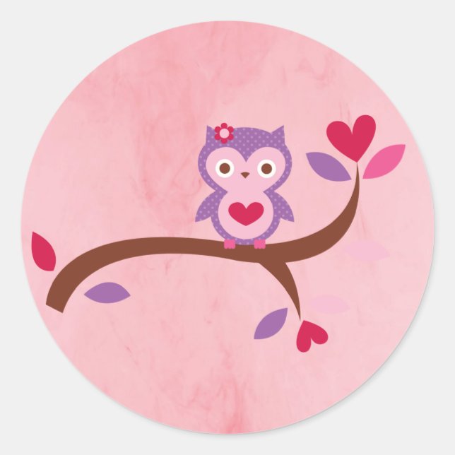Wise Owl Classic Round Sticker (Front)