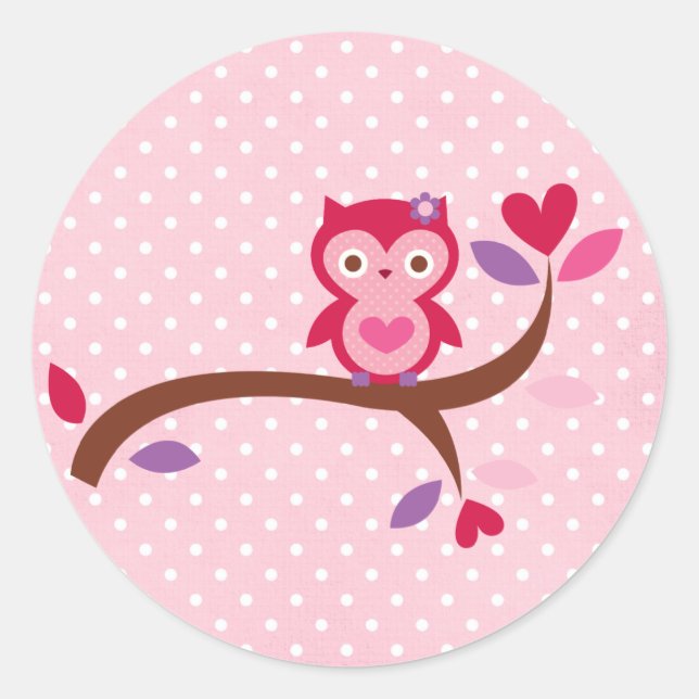 Wise Owl Classic Round Sticker (Front)