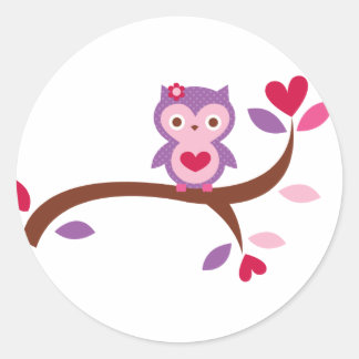 Wise Owl Classic Round Sticker