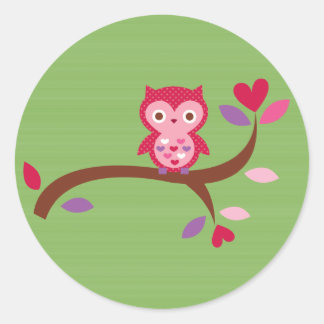 Wise Owl Classic Round Sticker