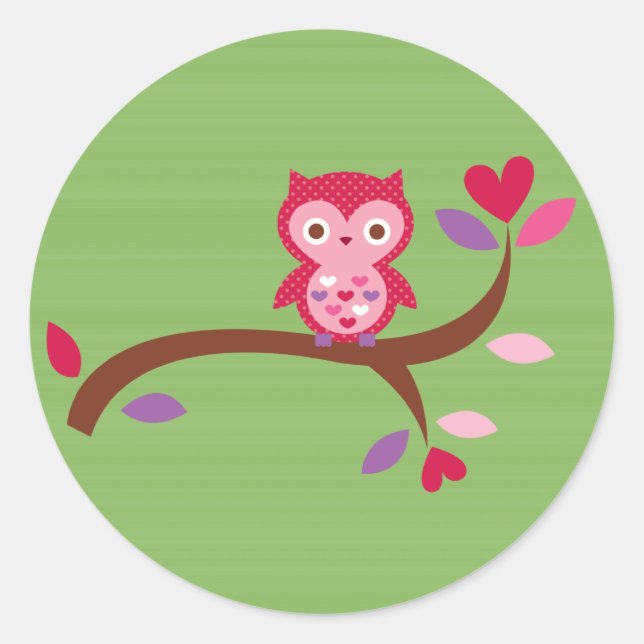 Wise Owl Classic Round Sticker (Front)