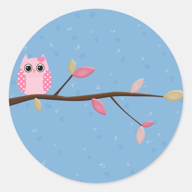 Wise Owl Classic Round Sticker (Front)