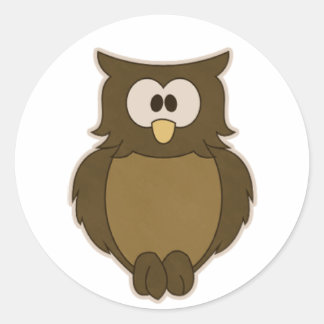 Wise Owl Classic Round Sticker